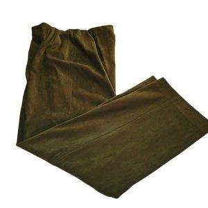 Olive Green Faux Suede Pants